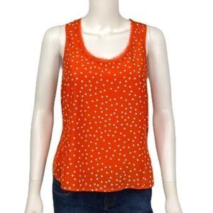 Juicy Couture Orange White Polka Dots Top SZ XS